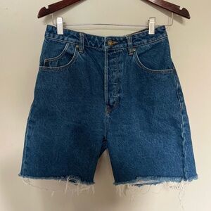 ROLLA'S Blue Jean Shorts Distressed Cut-Off Style